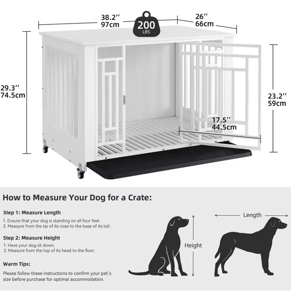 ODM & OEM Standing Type Heavy Duty Dog Kennel Modern Decorative Wooden End Table Pet Crates for Large Medium Small Dogs