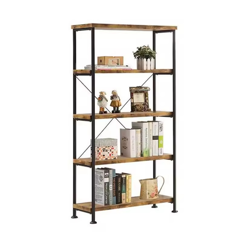 Factory Customizable 63'' H X 31.5'' W X 14.25'' D 5 Tier Bookshelf for Living Room Bedroom Large Storage Shelf for Bathroom Use