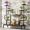 OEM & ODM Large Tall 8-Tier Metal Indoor Plant Stand Wood Ladder Holder with Flower Rack for Living Room Bookcases & Bookshelves