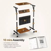 OEM&ODM Wooden Modern C Shaped Adjustable Bedroom End Table Charging Station USB Power Outlet Storage Bag for Couch Side Table