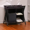 Custom Pack 2 Steel Folding Luggage Rack 3-Layered Double Tiers Storage Shelf Modern Standing Type Suitcase Stand