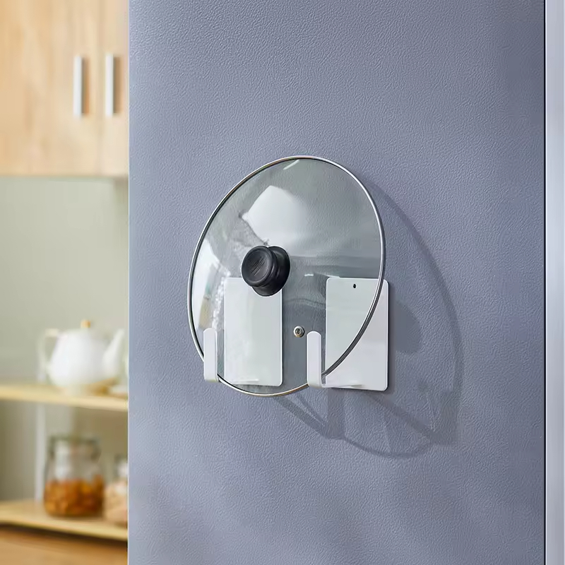 OEM ODM Custom Metal Single Tier Cabinet Door Wall Mount Rustproof Pot Lid Organizer Rack for Kitchen with Magnetic Installation