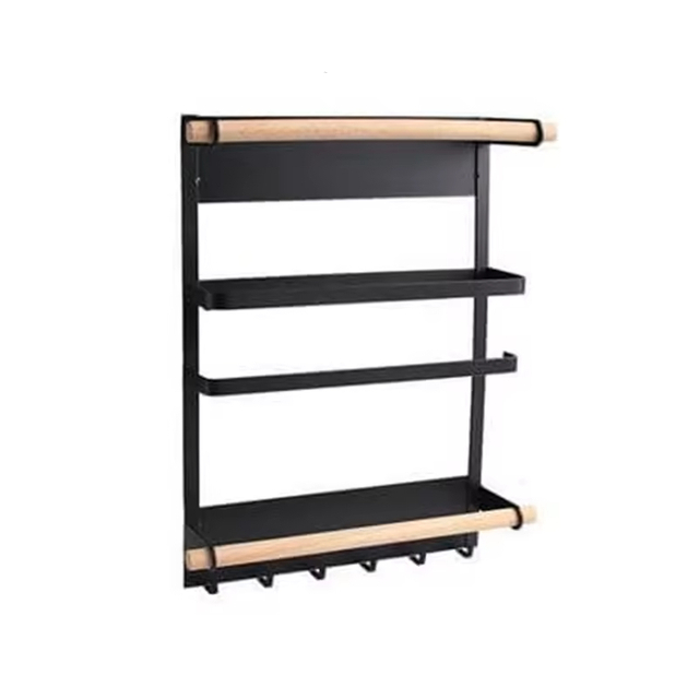 Modern Double Rod Magnetic Paper Towel Holder Tray Kitchen Storage Rack for Bathroom Living Room Available for Factory Wholesale 