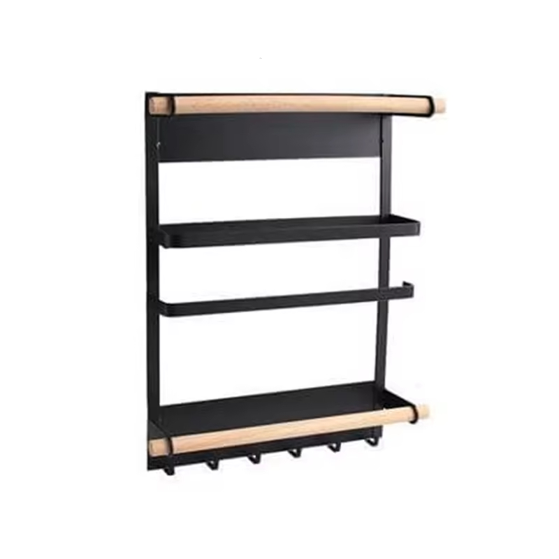 Modern Double Rod Magnetic Paper Towel Holder Tray Kitchen Storage Rack for Bathroom Living Room Available for Factory Wholesale 