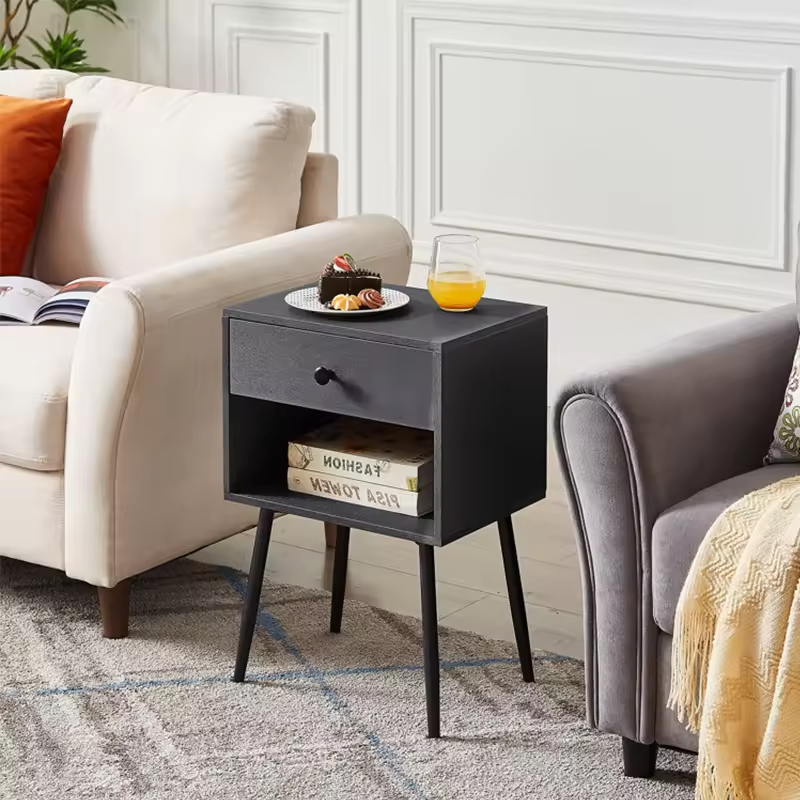 Factory Hot-selling ODM&OEM 2-layers Living Rooms Office Storage Shelves Sofa Table End Table Bedroom Side Table