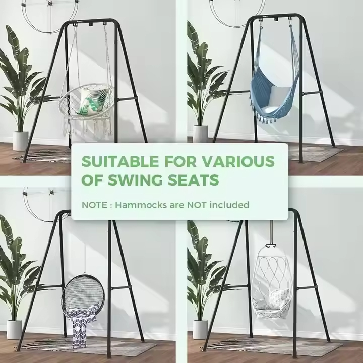 Universal One Seat 300LBS Heavy-duty Stainless Steel Modern Outdoor Customizable Color Free Standing Multi-use Swing Hammock