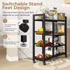 OEM/ODM 4-Tier Large Capacity Metal Kitchen Storage Rack Multi-Layer Storage Rack for Efficient Kitchen Islands Carts