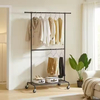 Modern Custom Huina Carbon Steel Three-Layer Multifunction Standing Type Wardrobe Clothing Organizer with Metal Hanger