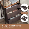 Vintage Multi-Functional Three-Layer Foldable Detachable Brown Wood+Metal Display Rack Customizable Wardrobe Bedroom Living Room