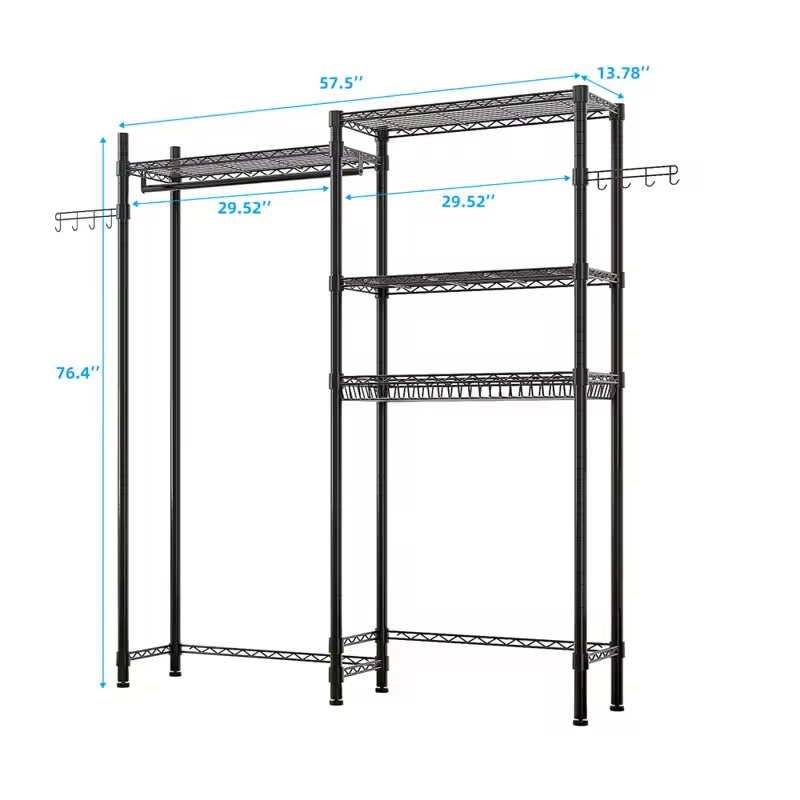 Factory Custom Heavy Duty 3-Tier Steel Rack Powder Coated Bathroom Garment and Washing Machine Storage Shelves for Living Room