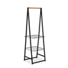 OEM & ODM Manufacturer's Double Tier Freestanding Waterproof Metal Wood Garment Rack for Wardrobe or Bathroom