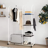 Custom Clothes Storage Hanger Rack Luggage Storage Rack Gold and White Coat Hangers Bedroom Floor Drying Rack