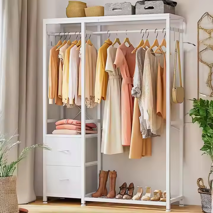 Modern Simple Home Bedroom Bathroom Living Room Detachable Waterproof Wood Metal Clothing Storage Cabinet