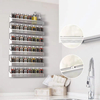 2 Pack 3-Tier Counter-Top Spice Rack Organizer Wall Mounted Storage Rack Hanging Shelf Spice Racks