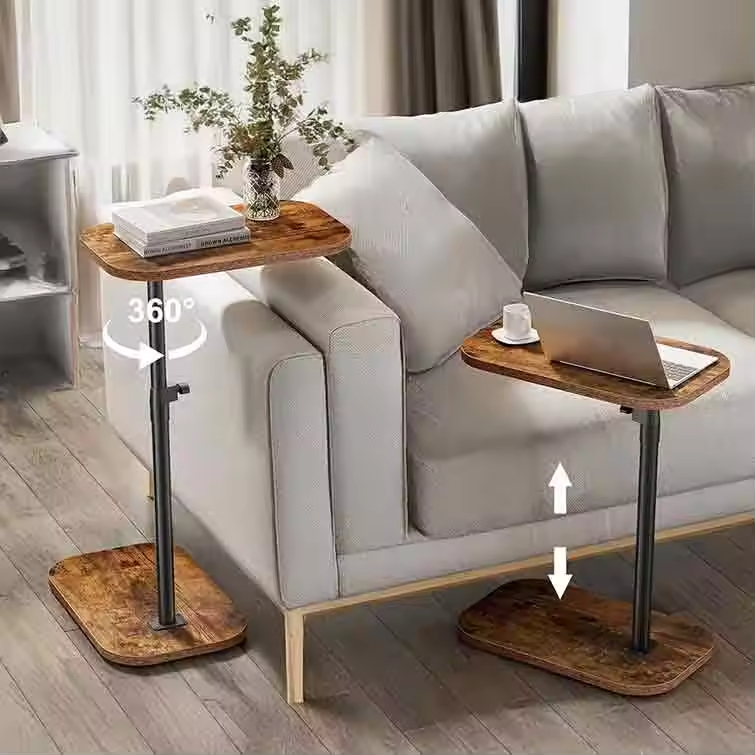 Height Adjustable Sofa Side Table Bedside Mobile Table Fashion Simple Laptop Flip Desk End Table