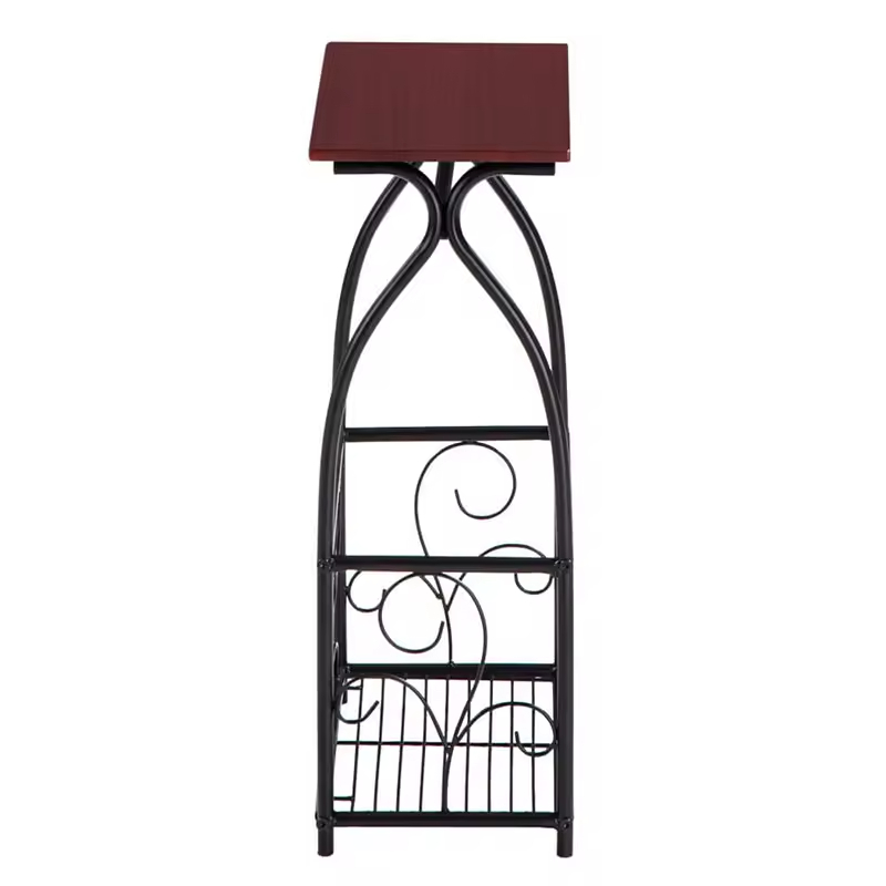 Factory ODM OEM D37W19.98H56.99cm Living Room Balcony Bed Room Coffee Sofa Corner Snace Side End Table with Basket