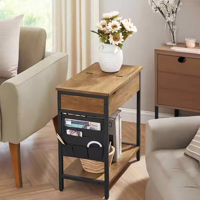 Wholesale Contemporary Living Room Console Table with Storage USB Ports Charging Station for Hotel and Home-Wood & Metal