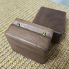 Hot Selling Wooden Box Packaging Single Double Ring with Black Velvet Inside Collection Walnut Wooden Ring Box for Engagement