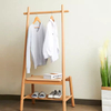 Wholesale Luxury Multifunction Space-Saving Standing Coat Hanger Modern Bamboo Coat Racks for Home Hotel Hall Workshop