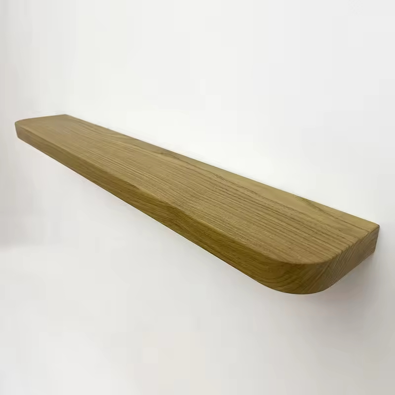 Custom Modern Rectangle Live Edge Hardwood Shelves Bathroom Kitchen Rack with Bracket Long Book Floating Shelf