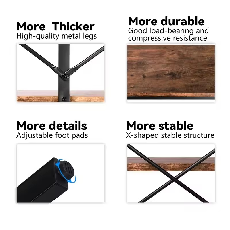 Customizable Industrial-Design Safa Table Anti-Slip Leg Pads Long Narrow Contemporary Console Table for Living Room Entryway