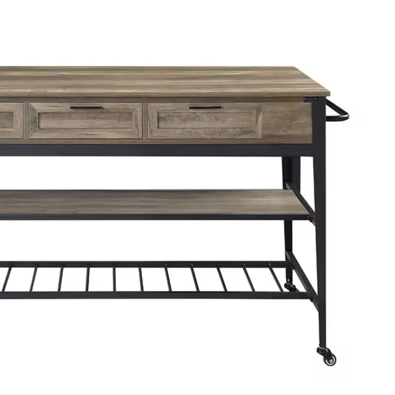 Factory Direct 33\" Custom Kitchen Cabinets Wholesales Rectangular Carbon Steel Pantry Cupboard