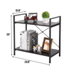 Custom 2-Tier Small Metal Shelving Unit for Home Garden & Industrial Use Space-Saving Bookcase From Factory