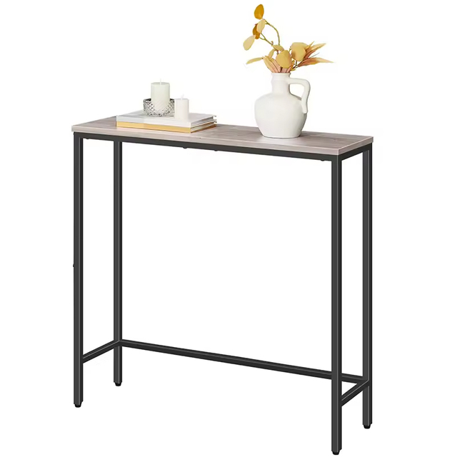 Factory Customized Wholesales Narrow Console Table 29.5" Small Entryway Living Room Wood & Metal Storage Console Table