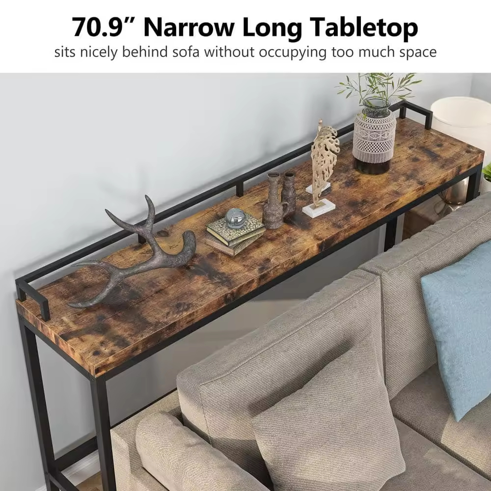 Custom Creative Rustic Iron Wood Console Table Farmhouse Dining Apartment Home Furniture Hotel Living Room Entryway Hallway