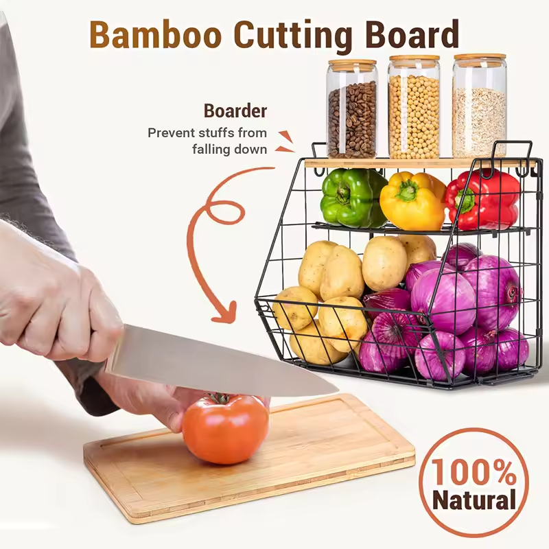 Custom Metal Wall-Mounted Fridge Shelves with 2 Spiral Holders and 8 Hooks Magnetic Refrigerator Spice Rack for Kitchen Stove