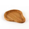 Bamboo Wood Rectangle Dish Modern Tableware Fruit Nut Tray Love Design Durable Space-Saving for Kids Parties