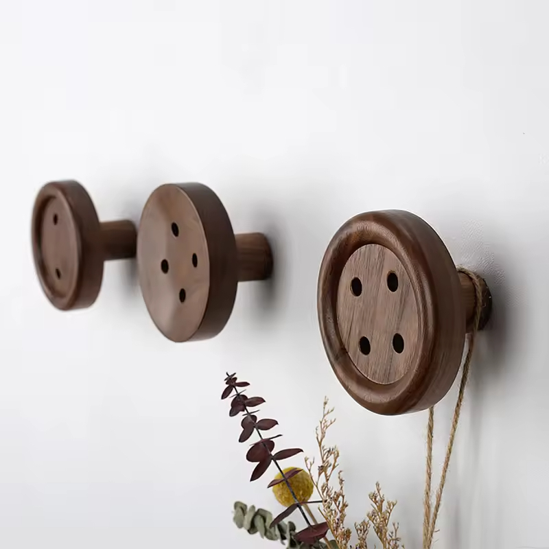 Wooden Children's Cute Rectangle Shape Furniture Handle Wardrobe Cabinets Kitchen Drawers Button Knobs Customizable Color Modern