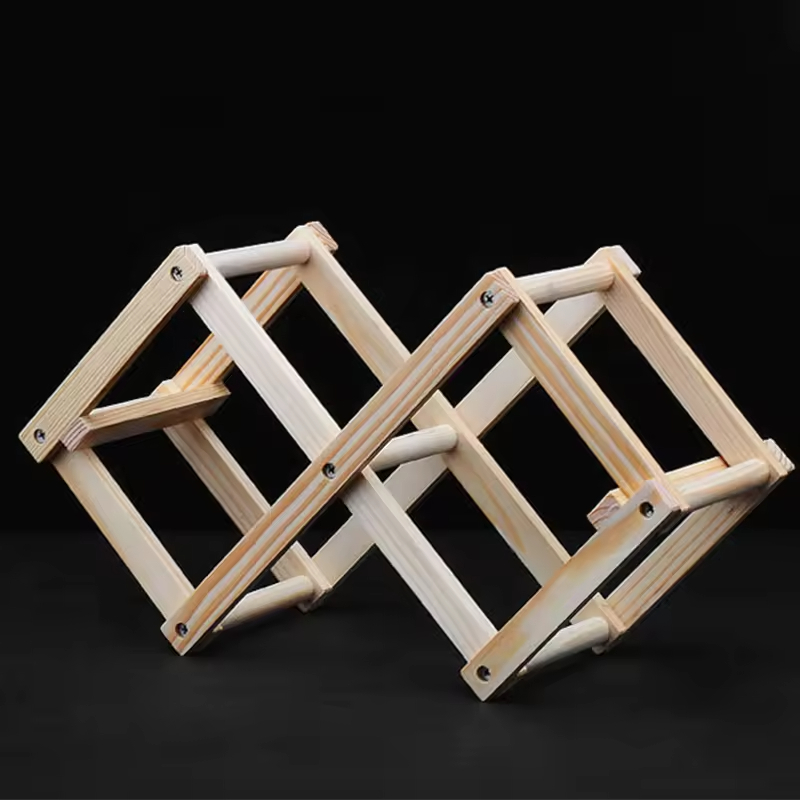 Modern Durable Space-Saving Wooden Wine Rack with Customizable Color Designed for Easy Cleaning and Home Bar Use