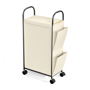 Manufacturer Custom 75L Wheeled Slim Waterproof Laundry Hamper Basket with Removable Lid for Bathroom and Clothing Storage