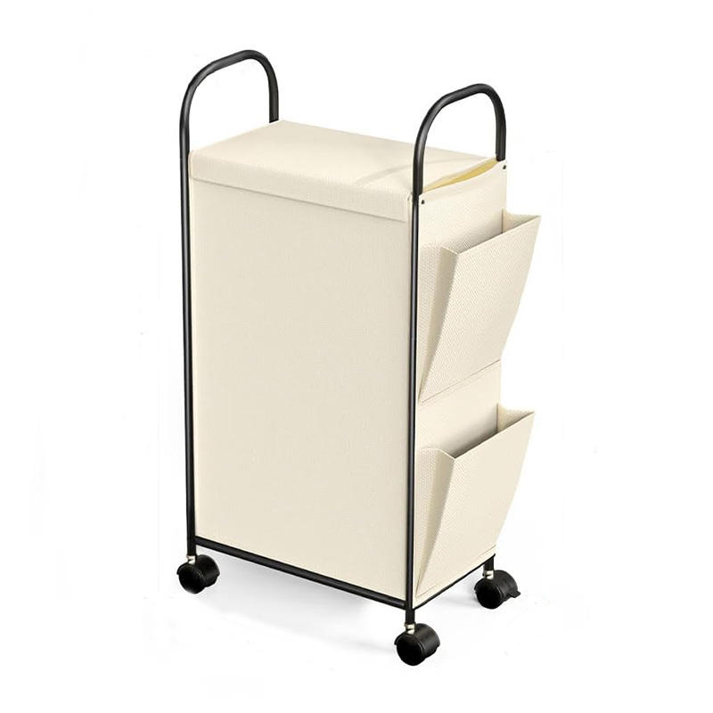 Manufacturer Custom 75L Wheeled Slim Waterproof Laundry Hamper Basket with Removable Lid for Bathroom and Clothing Storage