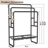 Portable Freestanding Towel Rack Collapsible 3-Tier Design with Baskets & Hooks for Dorm/Laundry Room/Camping