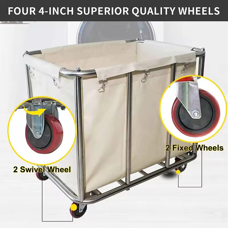 Factory Custom 11.35 Bushel 260 LBS Large Industrial Wheeled Stainless Steel Oxford Waterproof Clothing Laundry Bathroom LivingFactory Custom 11.35 Bushel 260 LBS Large Industrial Wheeled Stainless St