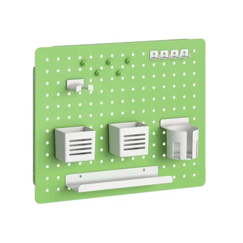 Customized Multi-Function Magnetic Wall-Mounted Pegboard Spice Organizer Detachable Storage Kits Punch-free Kitchen Storage Rack