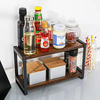 Manufacturer Wholesale 2-layer Seasoning Rack Kitchen Storage Rack Desktop Multifunctional 2-layer Storage Rack