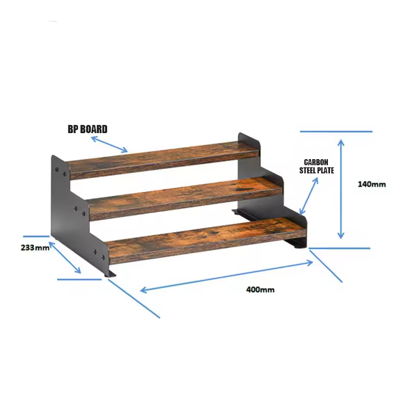 Custom Extendable 3-Tier Spice Rack Set Kitchen Organizer with Storage Holders & Racks