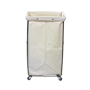 Factory Custom Rolling Bathroom Storage Basket Wheeled High-capacity Foldable Laundry Basket Rolling Laundry Sorter