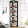 Custom Heavy-Duty 6-Tier Corner Bookcase with 6-Layer Storage Shelves Tall Thin Bookcase Rack for Efficient Space Utilization