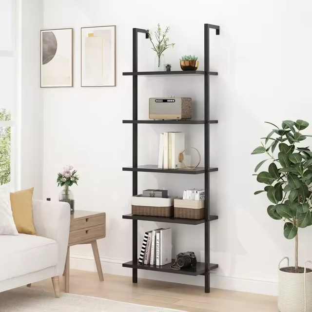 ODM OEM 5 Tier Bookcas Wall Mounted Storage Shelves