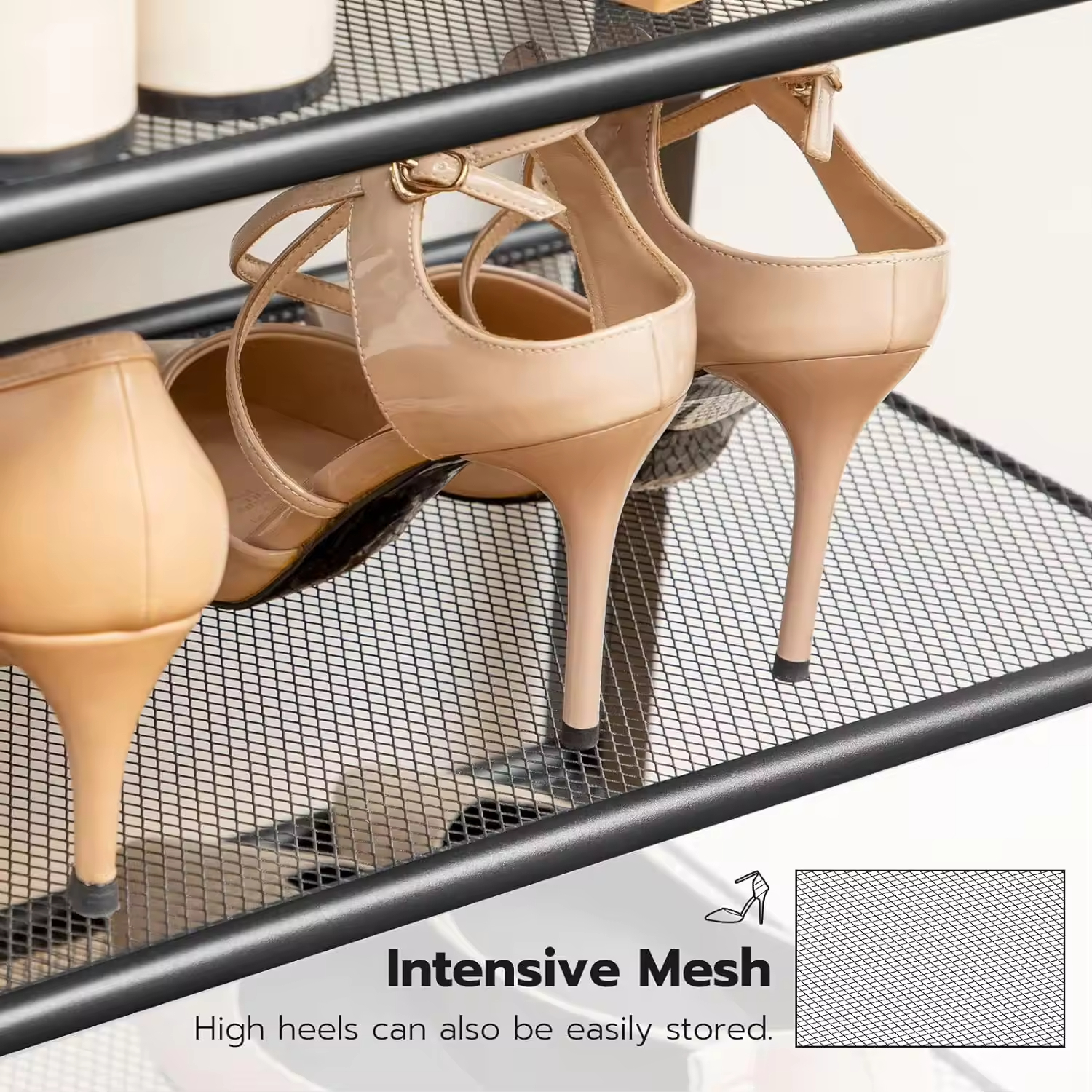 Custom 8-Tier Industrial Rustic Brown Metal Shoe Rack Organizer Sturdy Large Capacity Living Room Shoe Storage