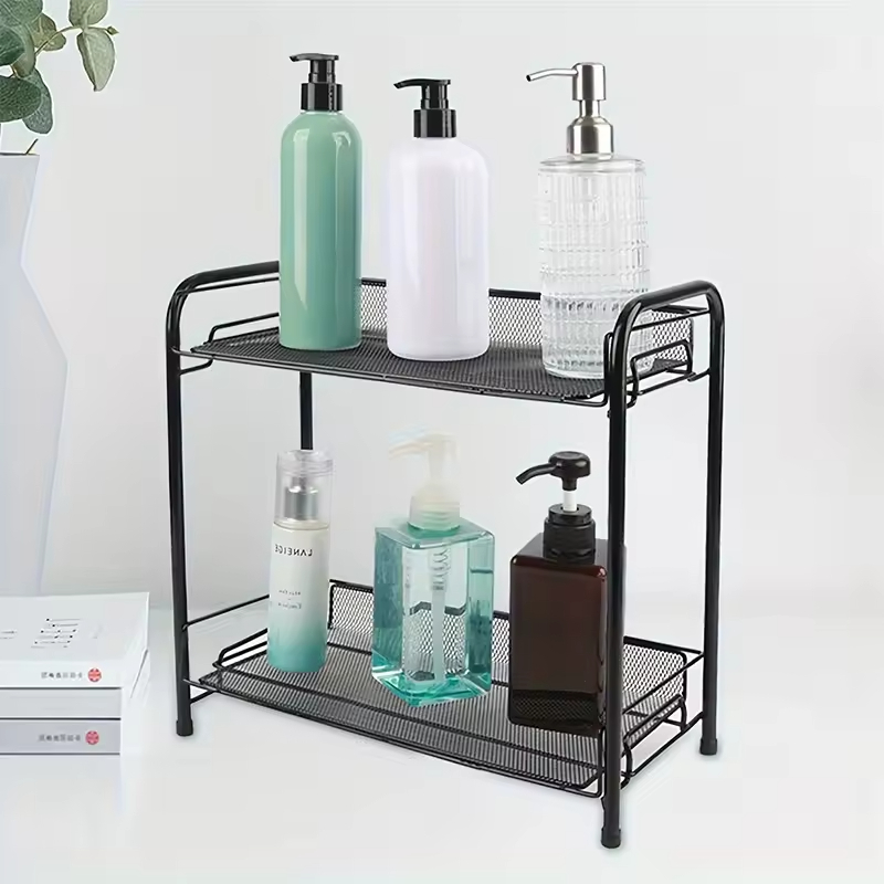 Manufacturer OEM Stainless Steel Kitchen Utensil Rack, 2-Tier Countertop Organizer Multifunctional Storage Shelf