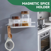 Custom Wall Mounted Fridge Shelves with 2 Spiral Holder and 8 Hooks for Kitchen and Stove Magnetic Refrigerator Spice Rack