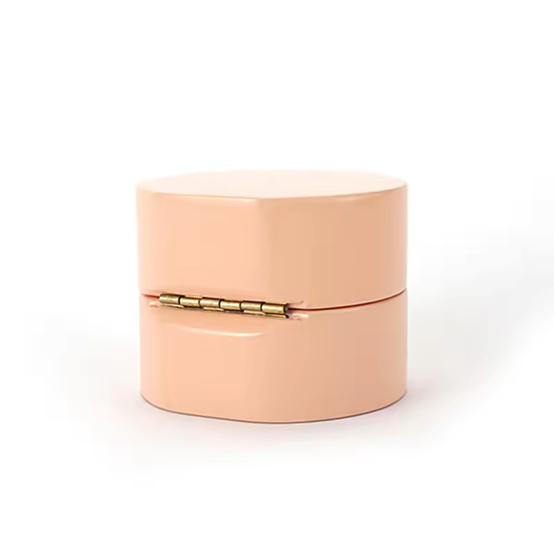 Elegant Wooden Modern Double Slot Rings Jewelry Box Pair Storage Box for Home Decoration and Couple