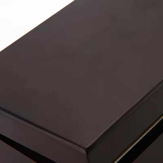 Black Modern Rectangle Wooden Storage Box with Lock for Gift Packaging Durable & Space-Saving Digital Printing