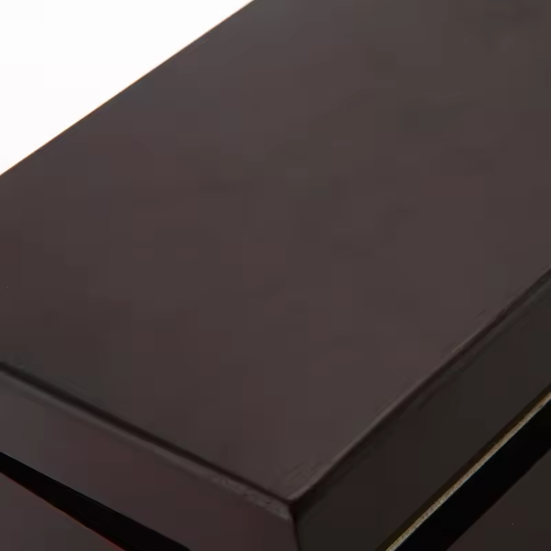 Black Modern Rectangle Wooden Storage Box with Lock for Gift Packaging Durable & Space-Saving Digital Printing