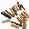 Custom Solid Wood Cosmetic Brush Handles-Lotus Purple Sandalwood Bahua Wood Options Modern Rectangle Design Home